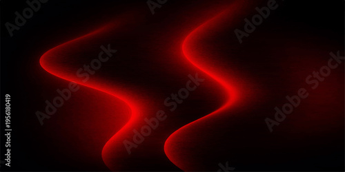 Abstract red background with waves and smoke features a glowing motion of fire energy and hot orange light patterns in a bright artistic illustration