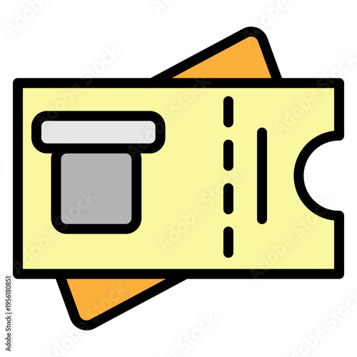 Gift Voucher Vector Filled Icon Design