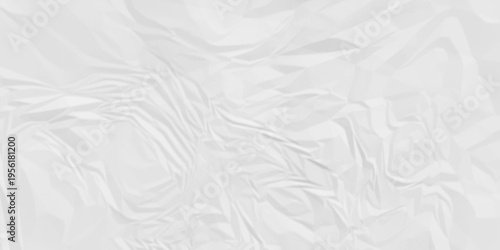 Paper texture background, Old paper background ripple soft white pattern wave crumple. Crushed and creased soft paper. Abstract wrinkle effect grunge and rough backdrop vintage page.