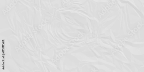 Paper texture background, Old paper background ripple soft white pattern wave crumple. Crushed and creased soft paper. Abstract wrinkle effect grunge and rough backdrop vintage page.