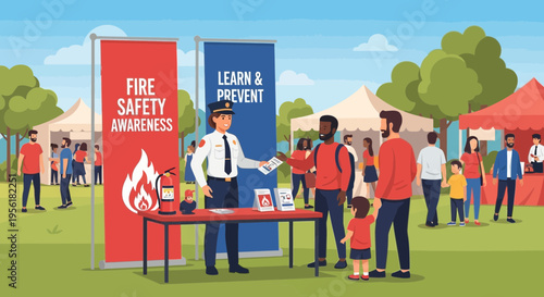 Fire Safety Awareness Event with Community Engagement.