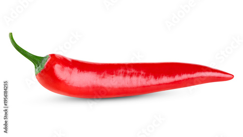 Red hot chili pepper isolated on transparent background