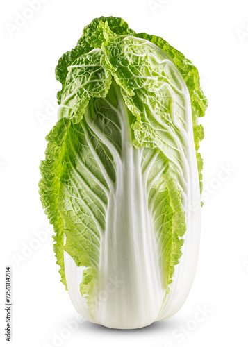 Fresh chinese cabbage isolated on transparent background