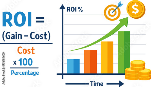 ROI Return on Investment Business Illustration