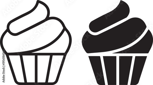 ice cream in paper cup vector icon. Black style vector icons.flat sign for mobile concept and web design.vector illustration