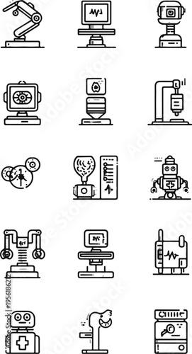  Robotic Surgery Arm and Medical Automation Icon