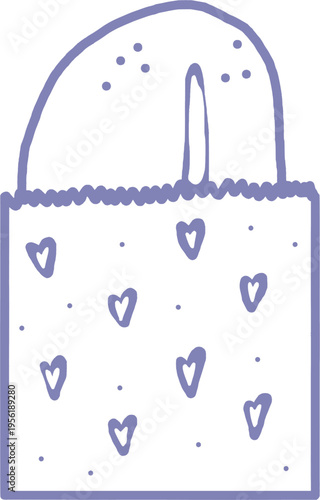 Cute bread in bag with hearts illustration.
Adorable illustration of a bun or loaf of bread in a package decorated with hearts. Warm and cozy design with a touch of romance, perfect for Valentine’s Da