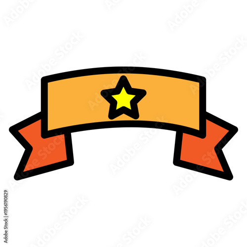 Official Badge Vector Filled Icon Design