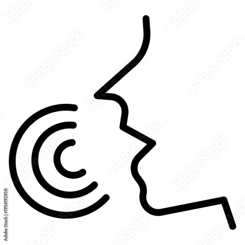 Tone of Voice Vector Filled Icon Design