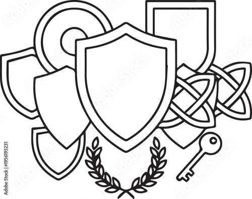 shield with swords
