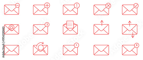 Art & Illustration Mailing web icons in line style. Email, text, post office, mail, mailbox, collection. Vector illustration.