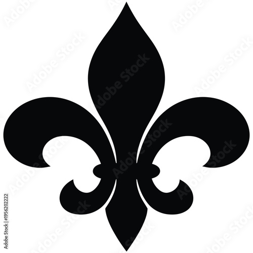 Fleur de lis black vector symbol design