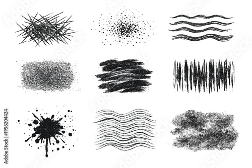 Abstract Hand Drawn Texture and Noise Elements