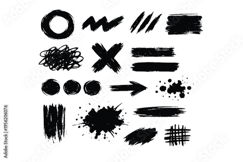 Abstract Hand Drawn Grunge Texture Brushes