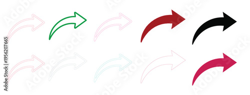 Career development and business growth concepts with arrow icons