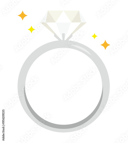 Diamond ring illustration