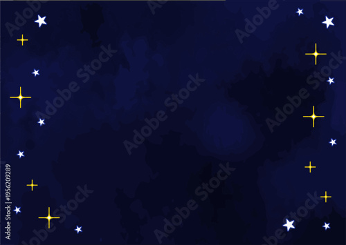 This is a watercolor-style background image of a starry sky.