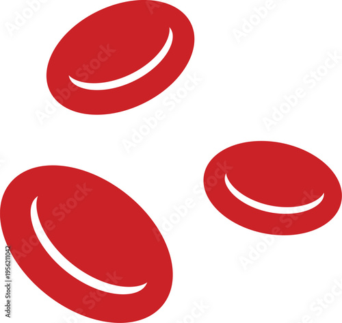Erythrocytes icon in flat style.
