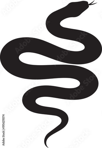 Black silhouette of a snake.