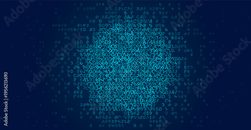 Digital Core - Abstract Binary Data Sphere