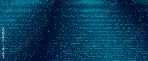 Digital Entropy - A Fragmented Horizontal Array of Binary Logic and Scattered Data Packets. Perspective.