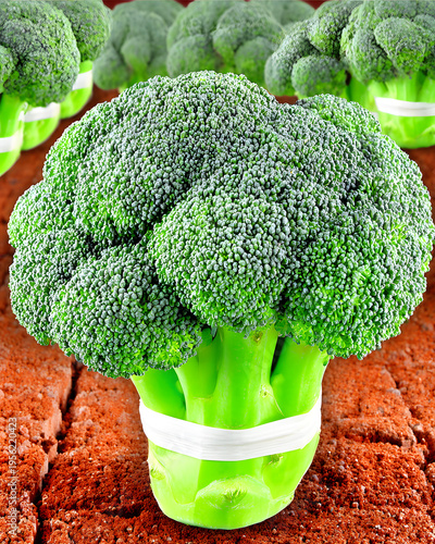 Harvesting broccoli fresh produce farm field natural