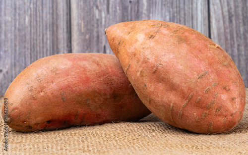 photo of a sweet potato in a studio