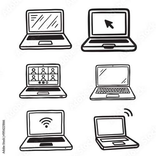 Digital Workplace and Computer Technology Icons