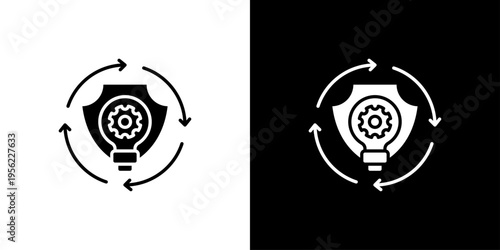 Innovation Hub Icon Sheet Black And White