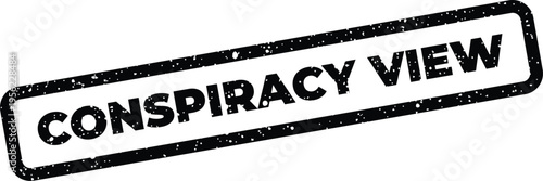 Canvas Print Rubber ink stamp impression with grunge texture displaying the phrase CONSPIRACY