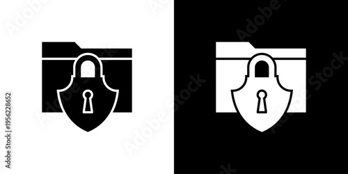Confidential Files Icon Sheet Black And White