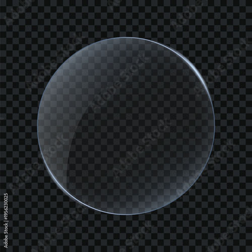 Wallpaper Mural Circular glass frame transparent element isolated vector illustration Torontodigital.ca