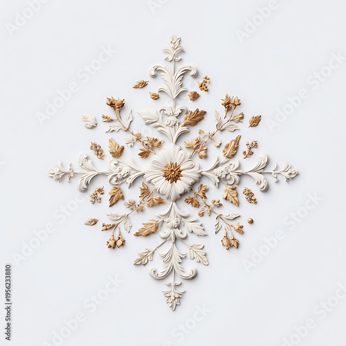 Artistic floral symmetry pattern with soft pastel tones high resolution picture