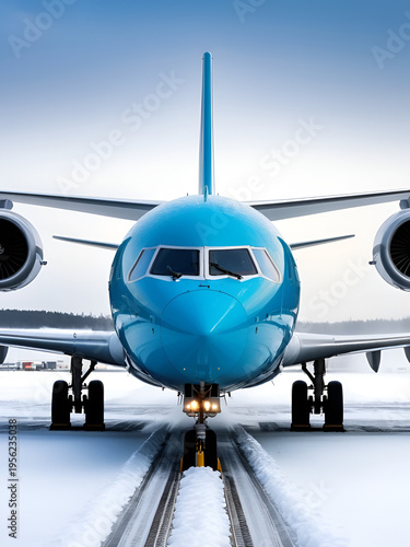 A aircraft de-icing (anti-icing) using modern de-icing technology with the hydraulics facility