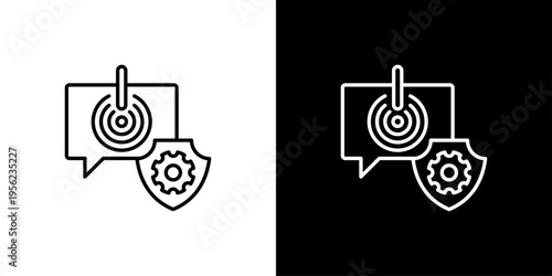 Crisis Response Icon Sheet Black And White
