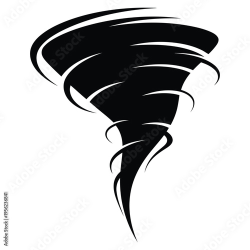 A swirling tornado illustration depicts a stormy natural disaster scene.
