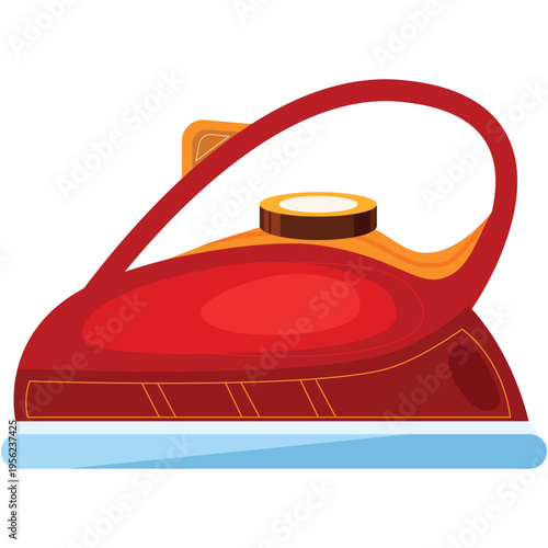 Electric steam iron vector icon isolated on white