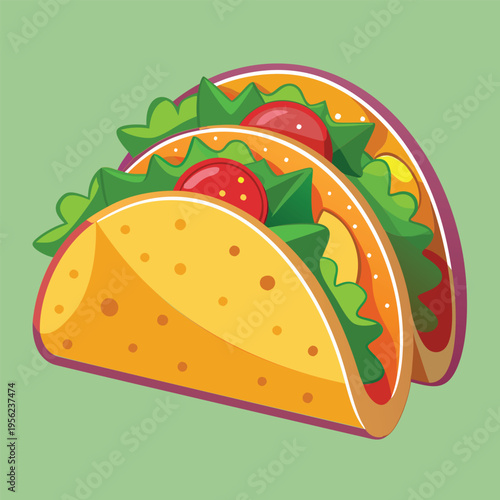 Two tacos with fillings are shown.