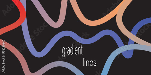 Vibrant wavy lines on a black background with a colorful gradient effect and text overlay