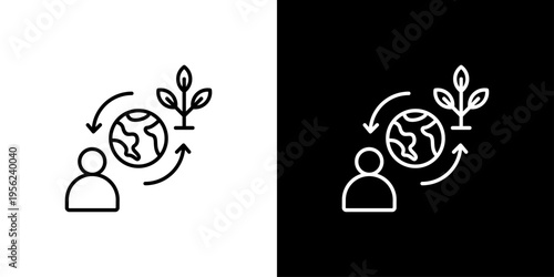 Symbiosis Icon Sheet Black And White