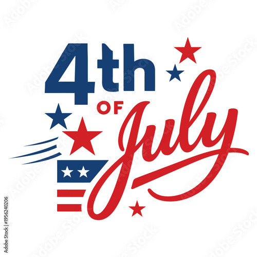 4th of July Bold Text Design