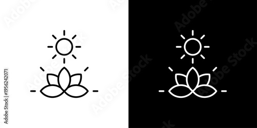 Tranquil Icon Sheet Black And White