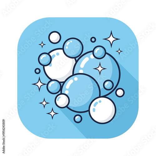 Bubbles floating in the air.