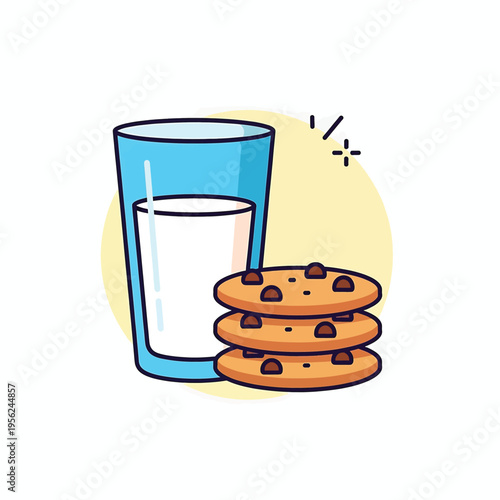 Chocolate Chip Cookies and Glass.