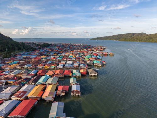 Sandakan, Sabah, Borneo, Malaysia : Traditional lifestyle of the Bajau Laut people in coastal Sandakan