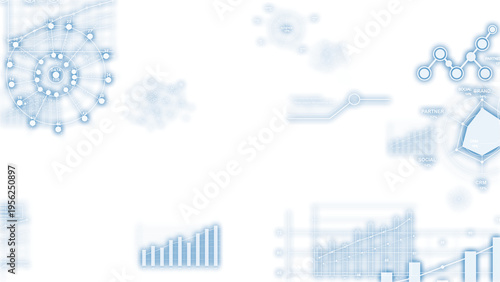 Clean AI Data Analytics HUD Overlay with Transparent Background Light Tech Interface Motion Graphics,png