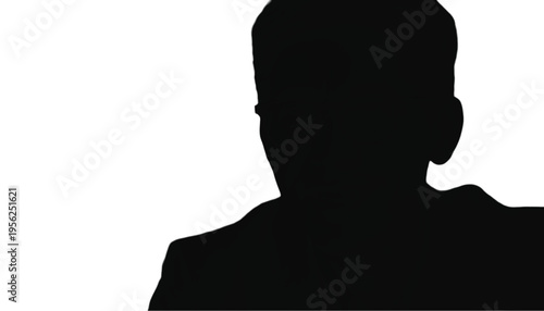 A small circle of business people are gathered together listening to a central speaker in stark black.