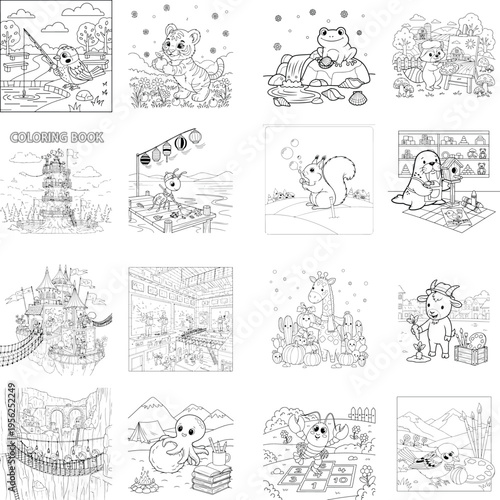 Cozy living room scene with fireplace and furniture, sketched illustration for comfort