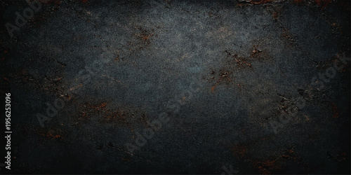 A dark and aged grunge metal texture features a dirty, rusty surface with a rough brown pattern on an old vintage backdrop