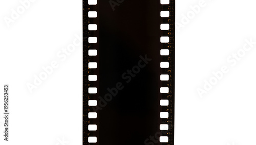 Foto Isolated film strip with classic sprocket holes and an exposed optical soundtrac